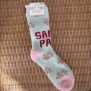 World's Softest Socks Cozy Collection Santa Paws Crew Length NEW